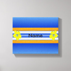 De Hawaiiaanse Blauwe Surfplank van de Hibiscus Canvas Afdruk