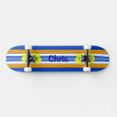 De Hawaiiaanse Blauwe Surfplank van de Hibiscus Skateboard (Horizontaal)