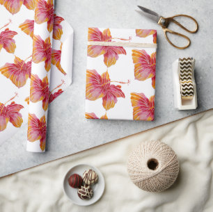 De Hawaiiaanse Bloem van de Hibiscus Cadeaupapier