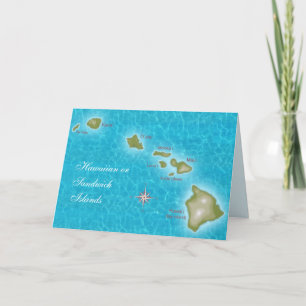 De Hawaiiaanse eilanden Kaart