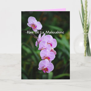 De Hawaiiaanse Gelukkige Orchidee van Phalaenopsis Kaart