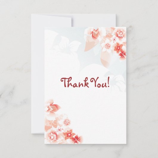 De Hawaiiaanse Hibiscus in Rood Sinaasappel dankt Bedankkaart (Voorkant)