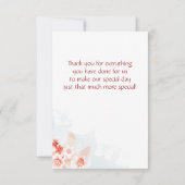 De Hawaiiaanse Hibiscus in Rood Sinaasappel dankt Bedankkaart (Achterkant)