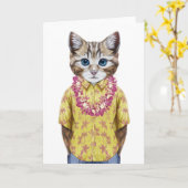 De Hawaiiaanse Kat van het Kat Kaart (Gele Bloem)