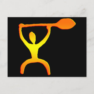 De Hawaiiaanse Rotstekening van het Man van de Briefkaart