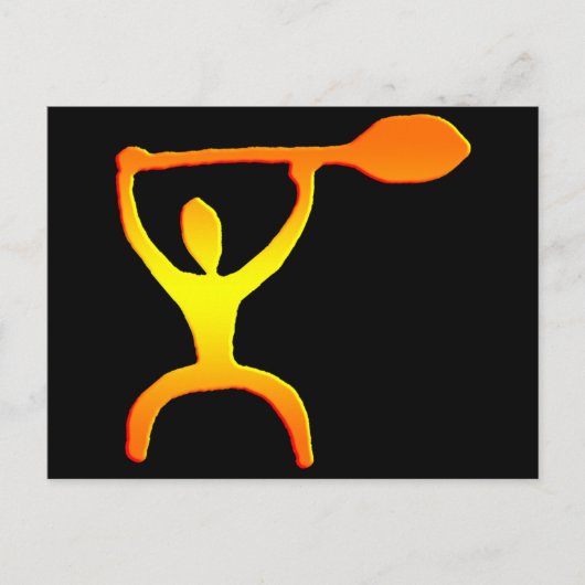 De Hawaiiaanse Rotstekening van het Man van de Briefkaart (Voorkant)