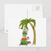 De Hawaiiaanse Schildpad Santas van Kerstmis Feestdagenkaart (Voorkant / Achterkant)