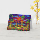 De Hawaiiaanse Wenskaarten Luau van CBjork Kaart (Gele Bloem)