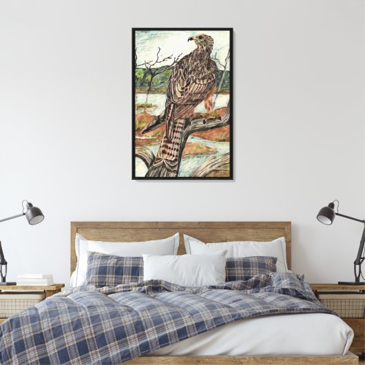 De Hawk Canvas Afdruk (Insitu (Slaapkamer))