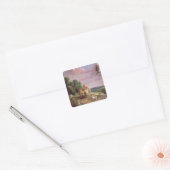 De Hawk en de Hen Vierkante Sticker (Envelop)