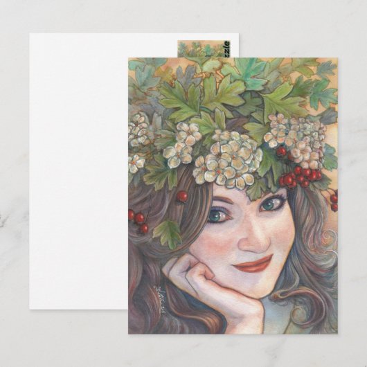 De Hawthorn Queen. Briefkaart (Voorkant / Achterkant)