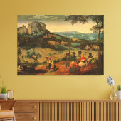 De Hay Harvest van Pieter Bruegel - 1565 Canvas Afdruk (Insitu (Woonkamer))