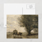 De Haycart, c. 1860 Briefkaart (Voorkant / Achterkant)