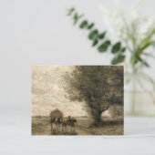 De Haycart, c. 1860 Briefkaart (Staand voorkant)
