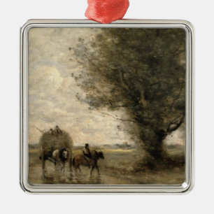 De Haycart, c. 1860 Metalen Ornament