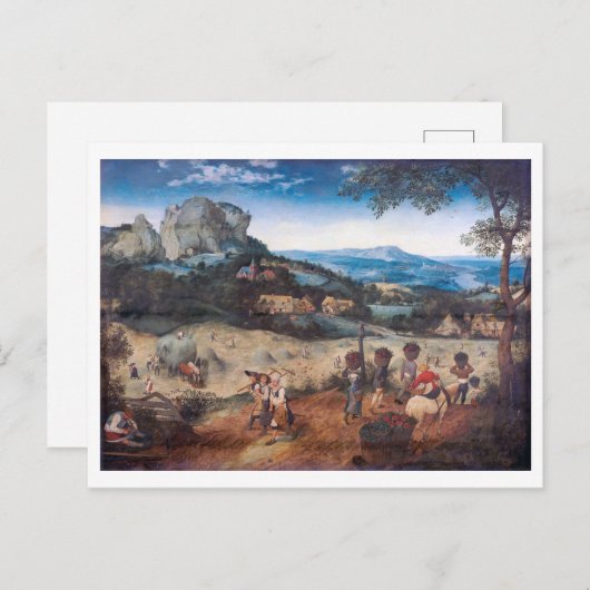 De Haymaking, Pieter Bruegel Briefkaart (Voorkant / Achterkant)