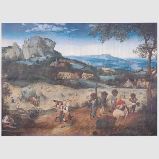 De Haymaking, Pieter Bruegel Tissuepapier (Voorkant)