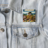 De Haywain Vierkante Button 5,1 Cm (In situ)