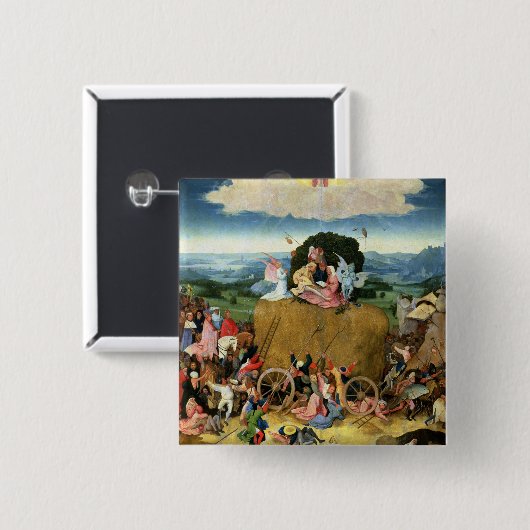 De Haywain Vierkante Button 5,1 Cm (Voorkant /achterkant)