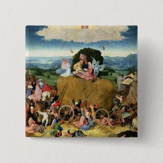 De Haywain Vierkante Button 5,1 Cm (Voorkant)