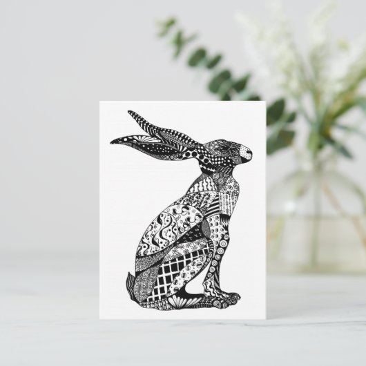 De Hazen van de zitting Briefkaart (Staand voorkant)