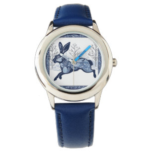 De Hazen Winter's Whimsical Wandering Horloge
