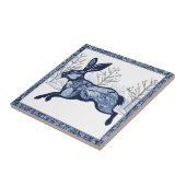 De Hazen Winter's Whimsical Wandering Tegeltje (Zijkant)