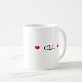 De Heart Fairy Monogram Koffie Mok (Voorkant rechts)