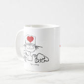De Heart Fairy Monogram Koffie Mok (Voorkant links)