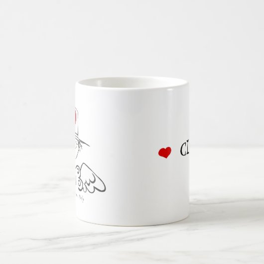 De Heart Fairy Monogram Koffie Mok (Center)