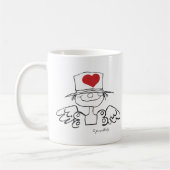 De Heart Fairy Monogram Koffie Mok (Links)