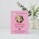 De Heart Fairy© Verjaardags Foto Uitnodiging (Staand voorkant)