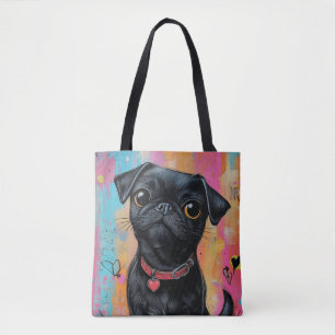 De Heart Stealer Sweetheart Pug Tote Bag