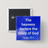 De Heavens verklaren Christelijk Vierkante Button 5,1 Cm (Voorkant /achterkant)