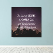 De Heavens verklaren de glorie van God Canvas Afdruk (Insitu (Houten vloer))
