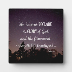De Heavens verklaren de glorie van God Fotoplaat