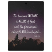 De Heavens verklaren de glorie van God Klembord (Achterkant)