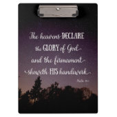 De Heavens verklaren de glorie van God Klembord (Voorkant)