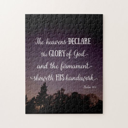 De Heavens verklaren de glorie van God Legpuzzel (Verticaal)
