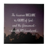 De Heavens verklaren de glorie van God Tegeltje (Voorkant)