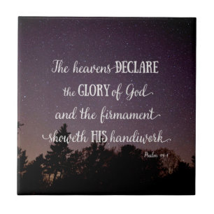 De Heavens verklaren de glorie van God Tegeltje