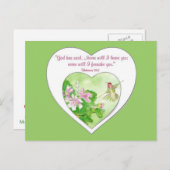 De Hebreeuwen van de manuscripten 19:5 nooit zal i Briefkaart (Voorkant / Achterkant)