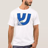 De Hebreeuwse letter Shin (ש) Shalom T-shirt (Voorkant)
