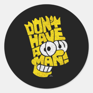De Hebt Geen Koe Man Ronde Sticker