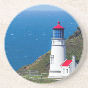 De Heceta Head Lighthouse bij Florence Zandsteen Onderzetter