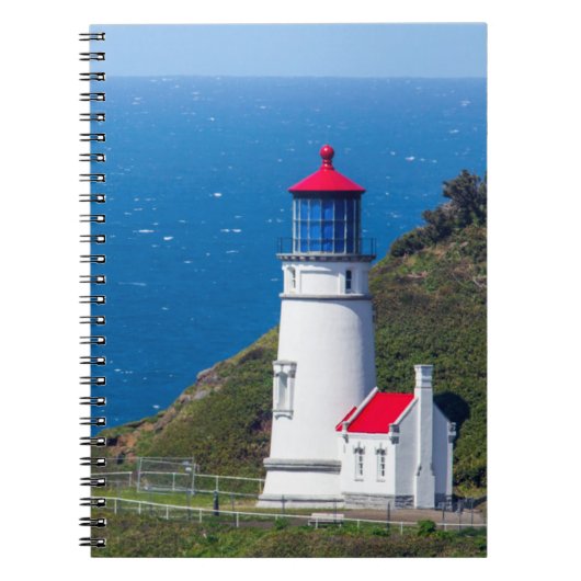 De Heceta Head-vuurtoren bij Florence Notitieboek (Voorkant)