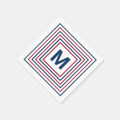 De hedendaagse 4e juli Rode Witte en Blauwe Partij Servet (Hoek)