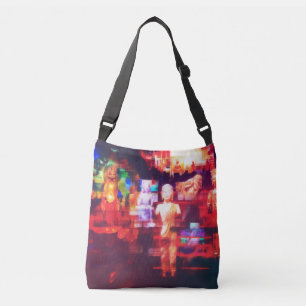 De hedendaagse Abstracte Boeddha-Meditation Art Crossbody Tas