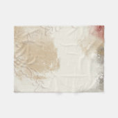 De hedendaagse Abstracte goudgrijze kunst Fleece Deken (Voorkant (Horizontaal))