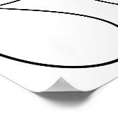 De hedendaagse Abstracte Lijn zwart-wit Poster (Hoek)